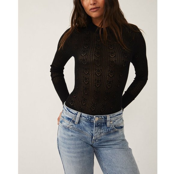FREE PEOPLE Sunday Best Bodysuit | Black | X-Large - Picture 2 of 5